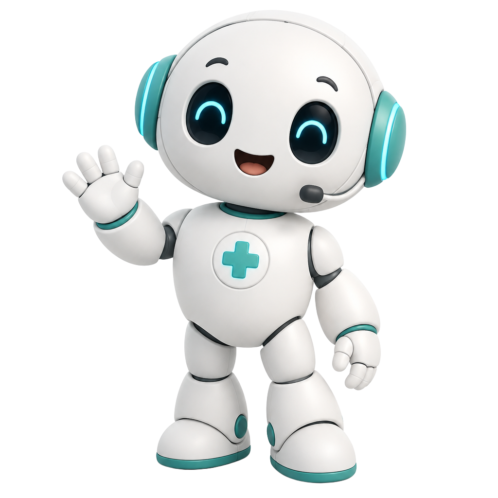 Hello Buddy's friendly AI robot mascot